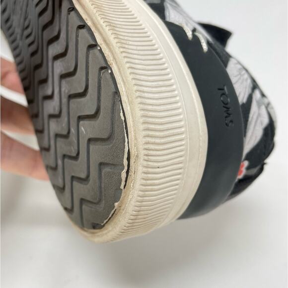 TOMS Trvl Lite Low Black Tropical Lace Up Canvas Sneakers Tennis Shoes mens 12 - Picture 12 of 14
